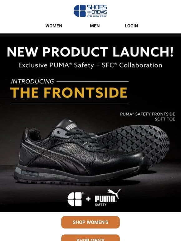 New! PUMA® Safety Frontside + SFC Slip Resistance