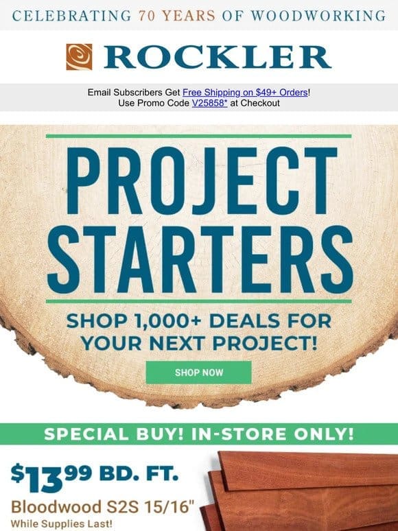 New Project Starter Sale Begins: Over a Thousand Deals to Start Your Projects Today!
