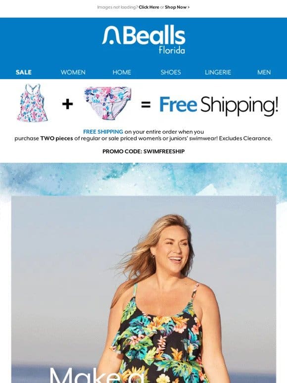 New SWIM styles + Free Shipping offer inside >
