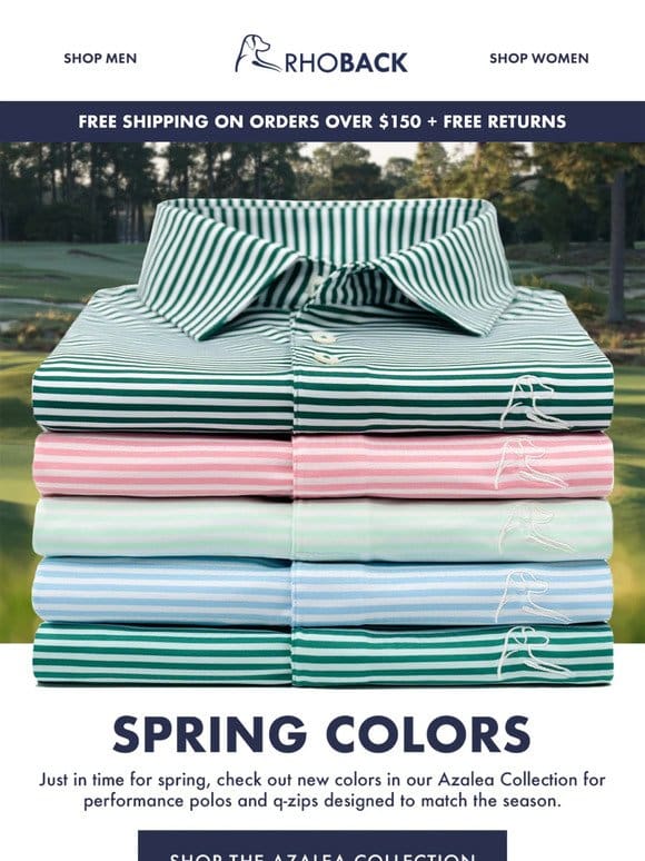 New: Spring Polos & Q-Zips