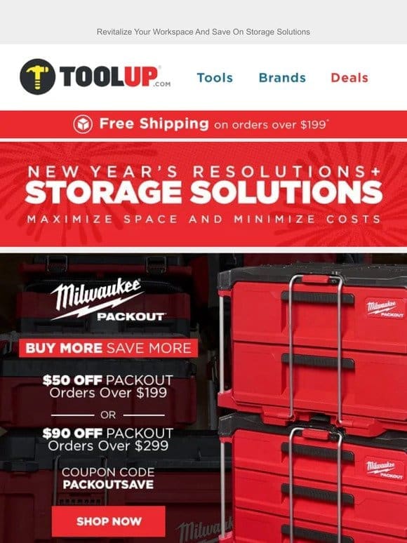 New Year Storage Sale: Maximize Space， Minimize Costs