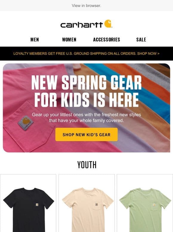 New kid-sized gear for spring