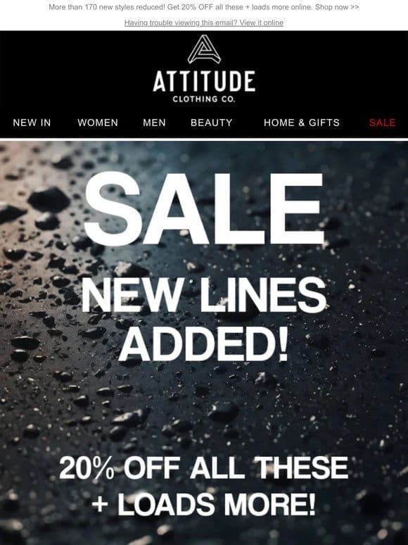 New lines added to SALE