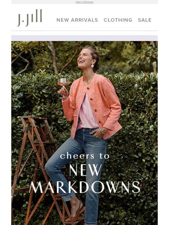New markdowns just taken—all an extra 30% off.