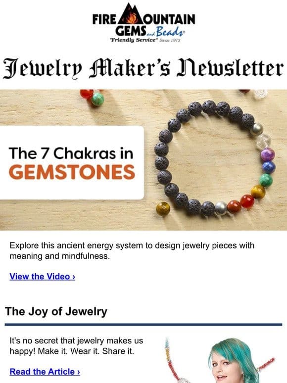 Newsletter for Jewelry-Makers: Chakras and Their Gemstones
