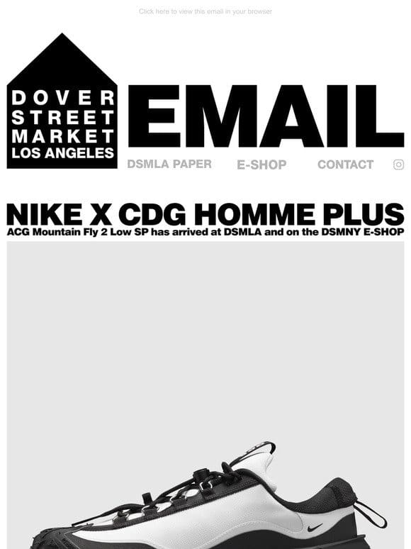 Nike x CDG Homme Plus ACG Mountain Fly 2 Low SP has arrived at DSMLA and on the DSMNY E-SHOP