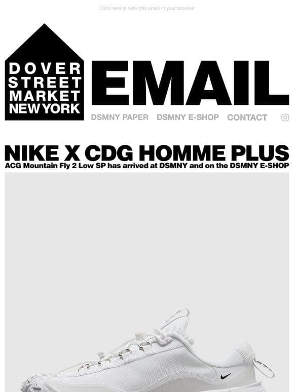 Nike x CDG Homme Plus ACG Mountain Fly 2 Low SP has arrived at DSMNY and on the DSMNY E-SHOP