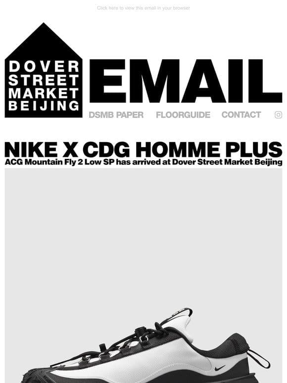 Nike x Comme des Garçons Homme Plus ACG Mountain Fly 2 Low SP has arrived at Dover Street Market Beijing
