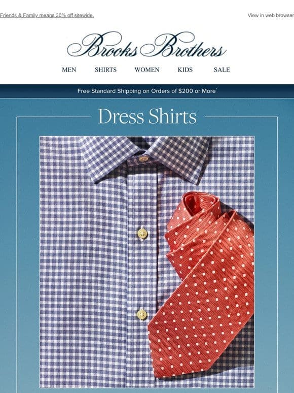 No fooling: 30% off 3 or more dress shirts