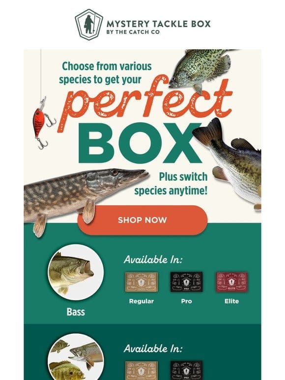 No other fishing subscription offers more species!