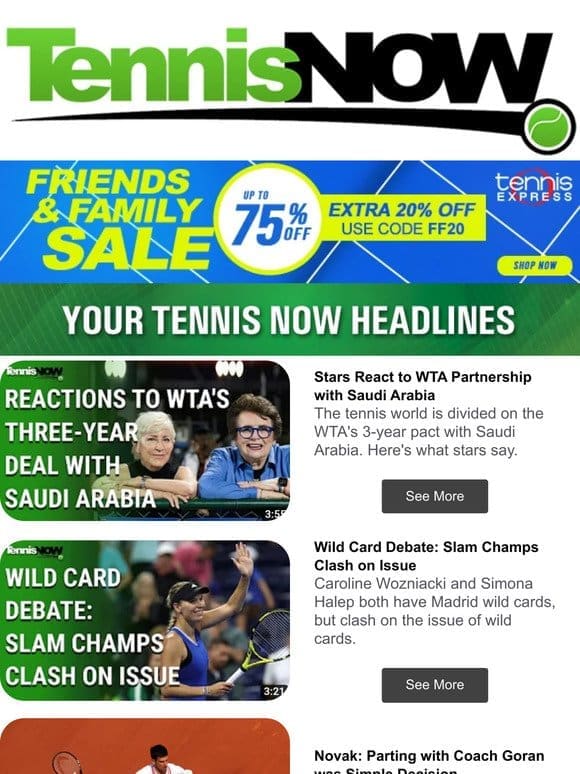 Novak on Goran Split | Stars React to WTA-Saudi Pact | Wild Card Clash