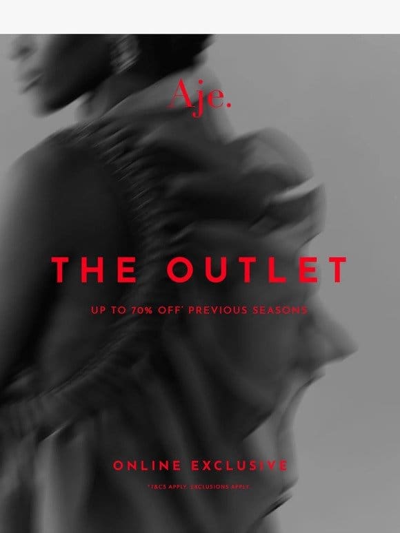 Now On l The Outlet – Up To 70% Off*