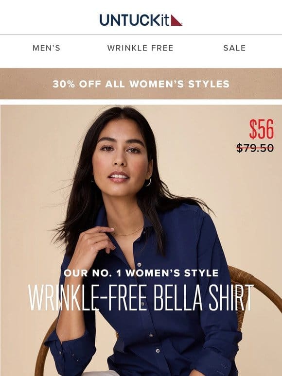 On Sale: Our Bestselling Wrinkle-Free Bella Shirt