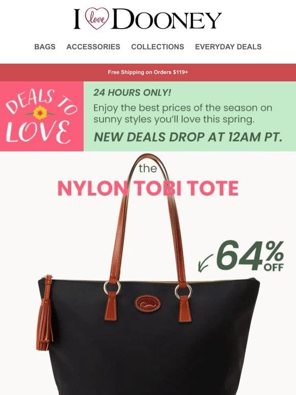 One Day Only: This Nylon Tote Is 65% Off!