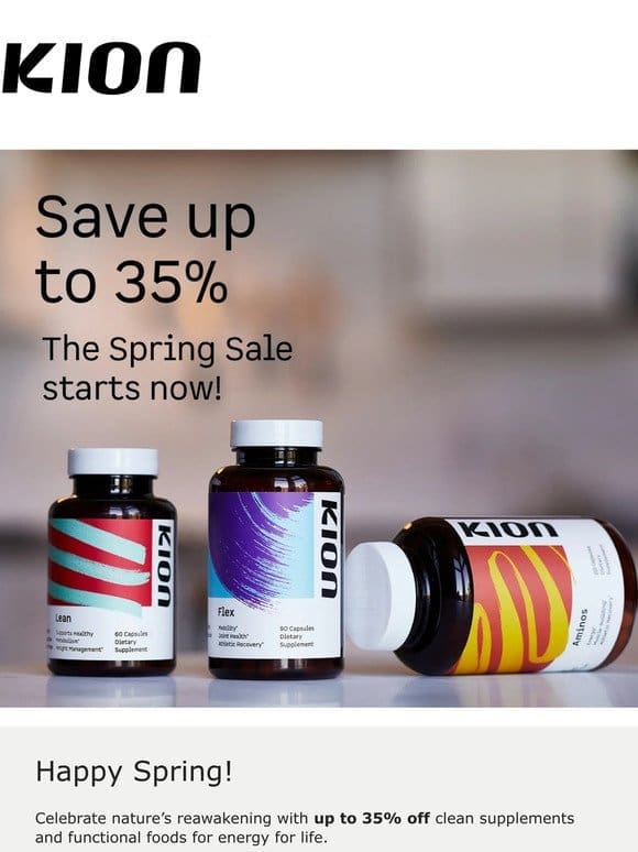 Open for Spring Sale savings!