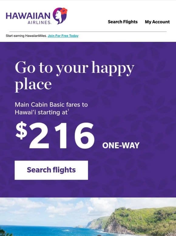 Open this email for low fares