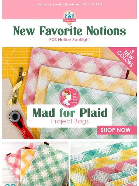 Organizing has never been so… cute! NEW Mad for Plaid Bags and MORE