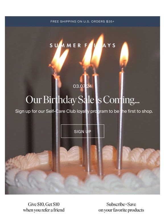 Our Birthday Sale Is Coming