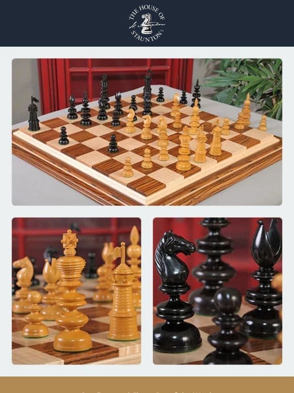 Our Featured Chess Set of the Week – The 1820 Thomas Lund English Chess Pieces – 4.4″ King – From the Camaratta Collection