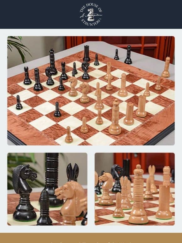 Our Featured Chess Set of the Week – The Philidor Series Chess Pieces – 3.9″ King