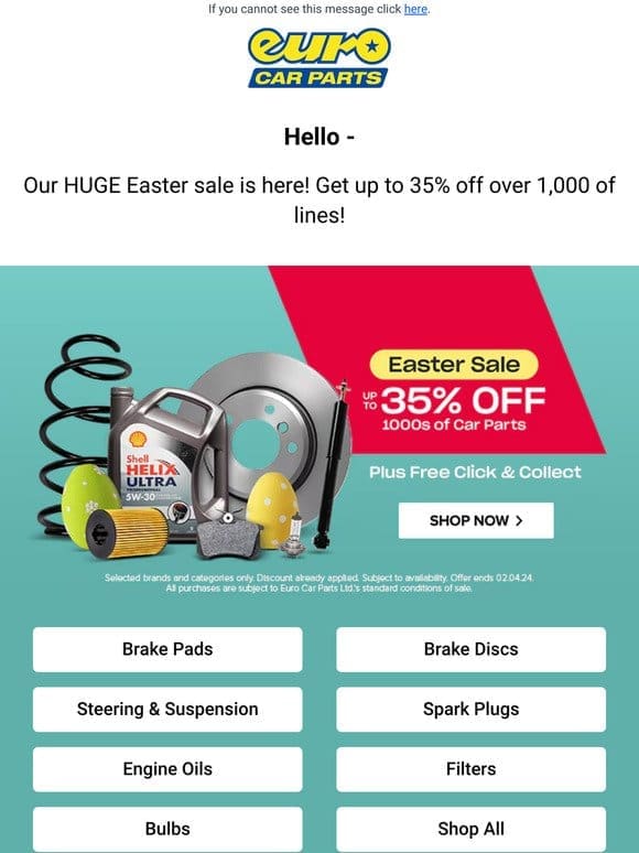 Our HUGE Easter Sale Is Here – Get Up To 35% Off!
