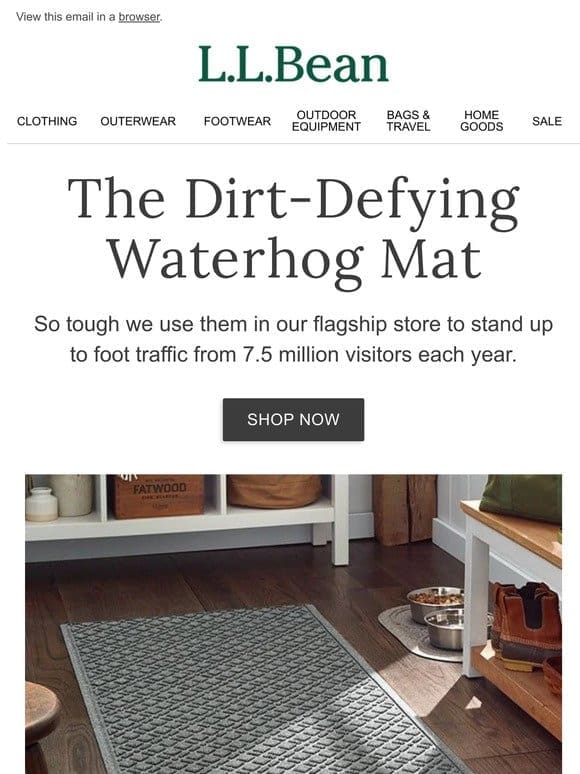 Our USA-Made Waterhog Stops Dirt at the Door