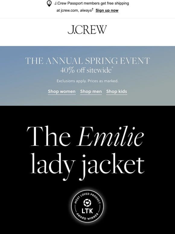 Our award-winning Emilie lady jacket