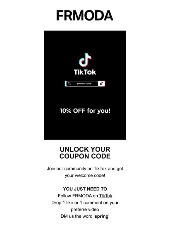 Our gift to you: A 10% coupon code  ️