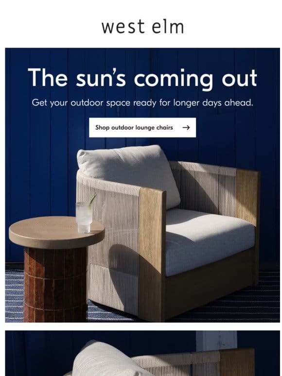 Our outdoor collections are ready for sunny days!