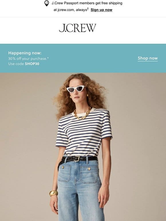Our sailor denim trouser (in a new wash!) & more