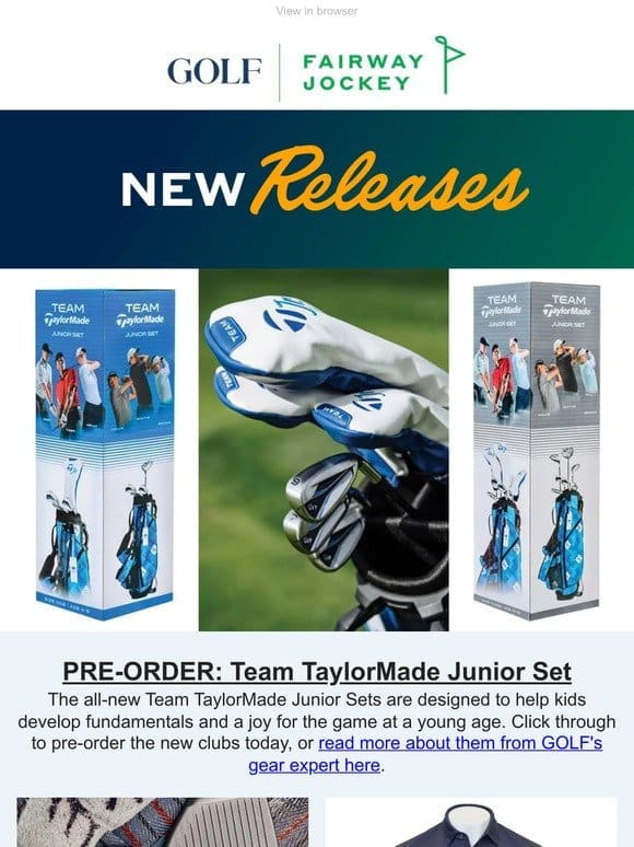 PRE-ORDER: All-new Team TaylorMade Junior Sets
