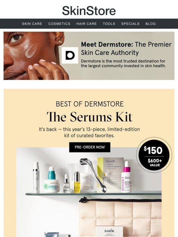 PRE-ORDER NOW: The Best of Dermstore Serums Kit is back