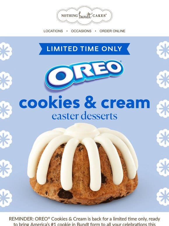 PSA: OREO® Cookies & Cream is Still Baking
