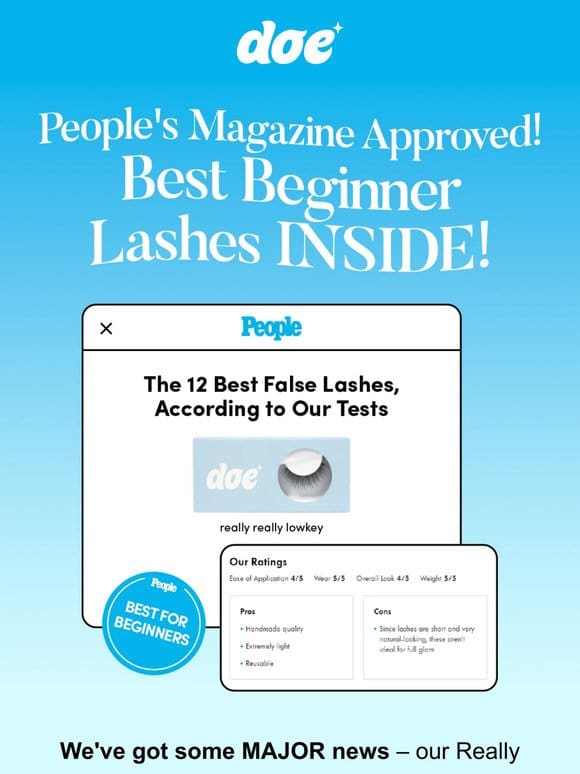 People’s Magazine APPROVED: Best Beginner Lashes INSIDE!