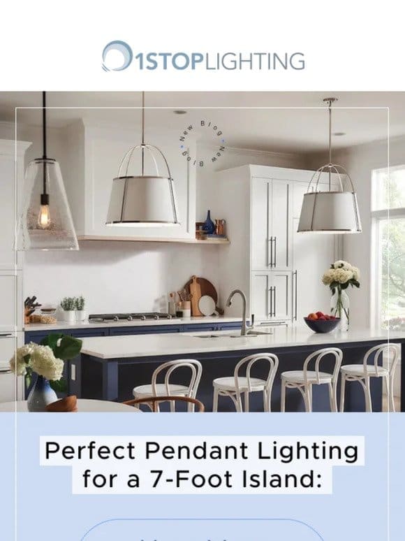 Perfect Pendant Lighting for a 7-Foot Island