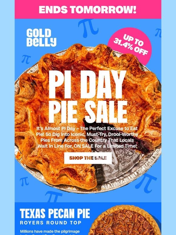 Pi Day Pie Sale ENDS TOMORROW – 31.4% OFF!
