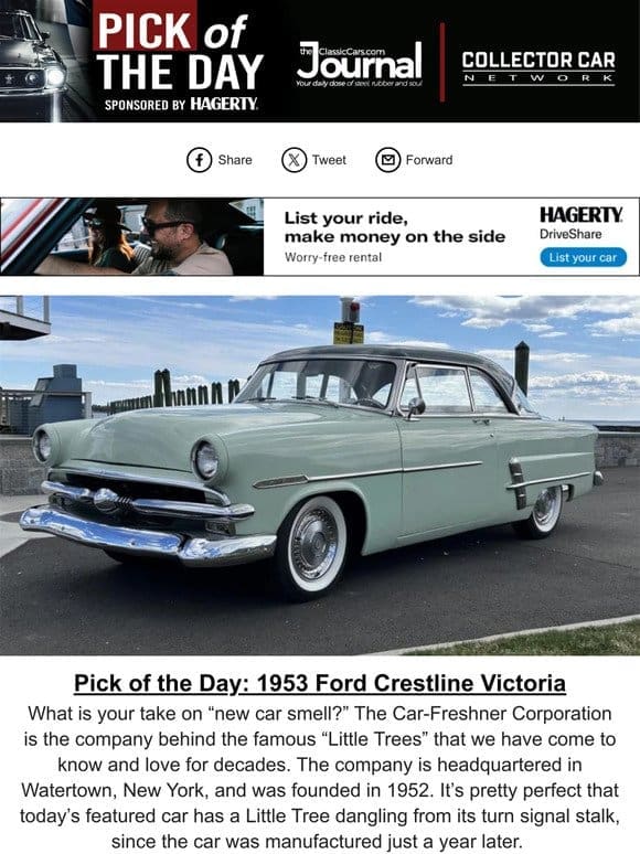 Pick of the Day: 1953 Ford Crestline Victoria