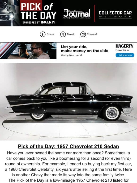 Pick of the Day: 1957 Chevrolet 210 Sedan