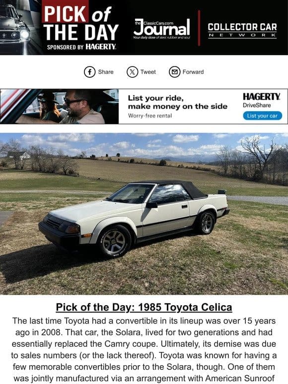 Pick of the Day: 1985 Toyota Celica