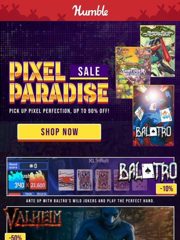 Plan a trip to Pixel Paradise at the Humble Store