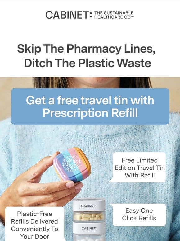 Plastic-Free Prescription Bottles， Free For a Limited Time