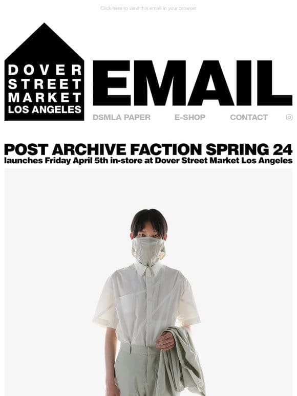 Post Archive Faction Spring 24 launches Friday April 5th in-store at Dover Street Market Los Angeles