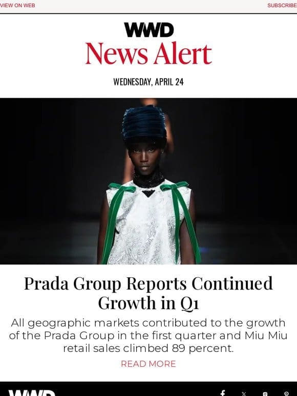 Prada Group Reports Continued Growth in Q1