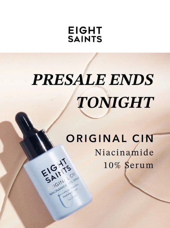 Presale Ends Tonight: 15% off Original Cin