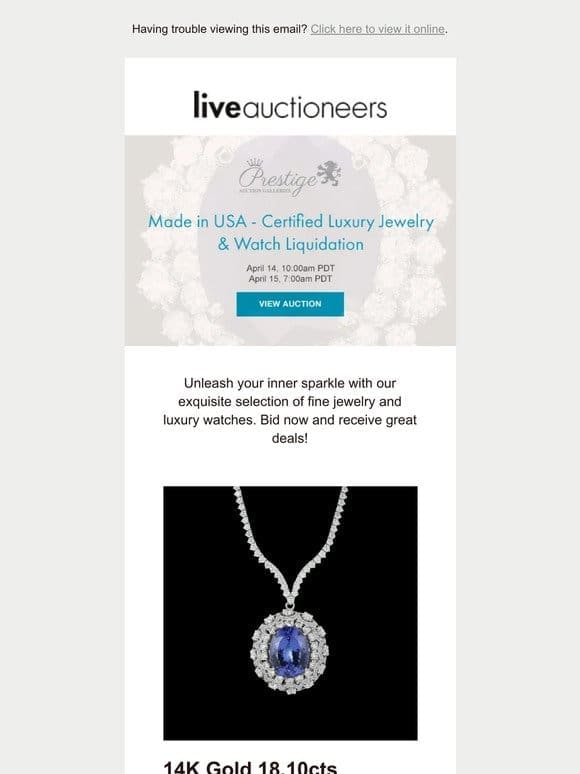 Prestige Auction Galleries | Made in USA – Certified Luxury Jewelry & Watch Liquidation