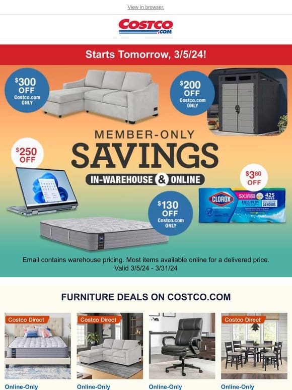Preview Tomorrow’s Savings Today!