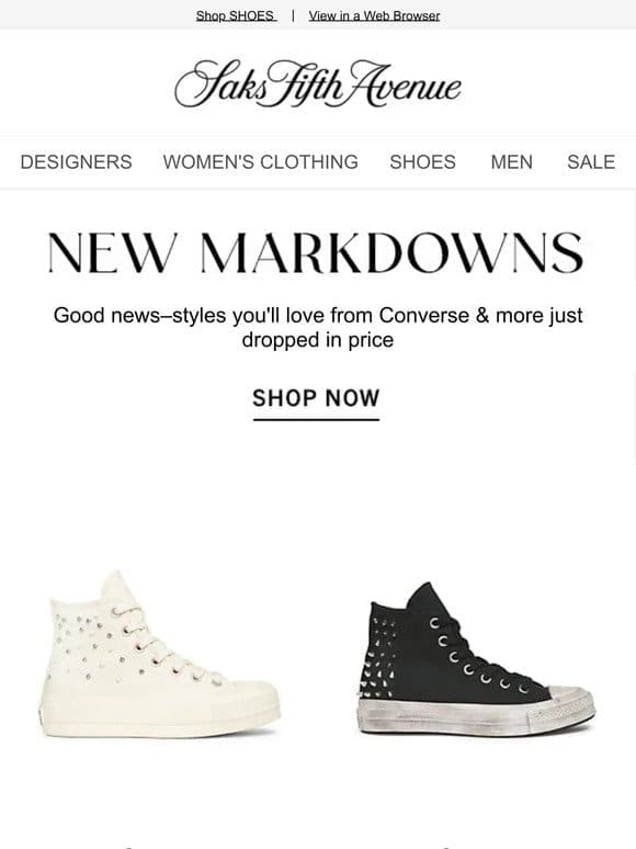 Price Drop Alert: Converse & more styles.