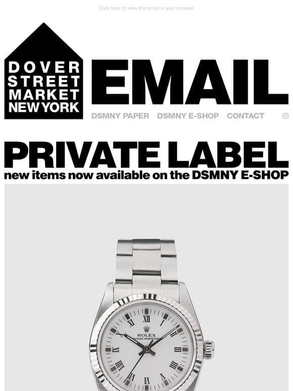 Private Label new items now available on the DSMNY E-SHOP