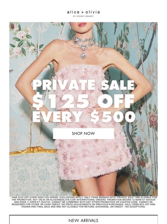 Private Sale Starts NOW!!!