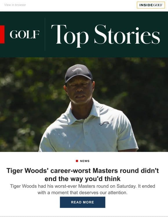 Pro ‘devastated’ after playing with Tiger， 4-putting 18